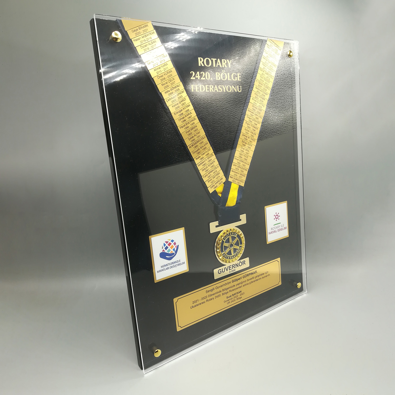 Rotary Madalyalı Plaket